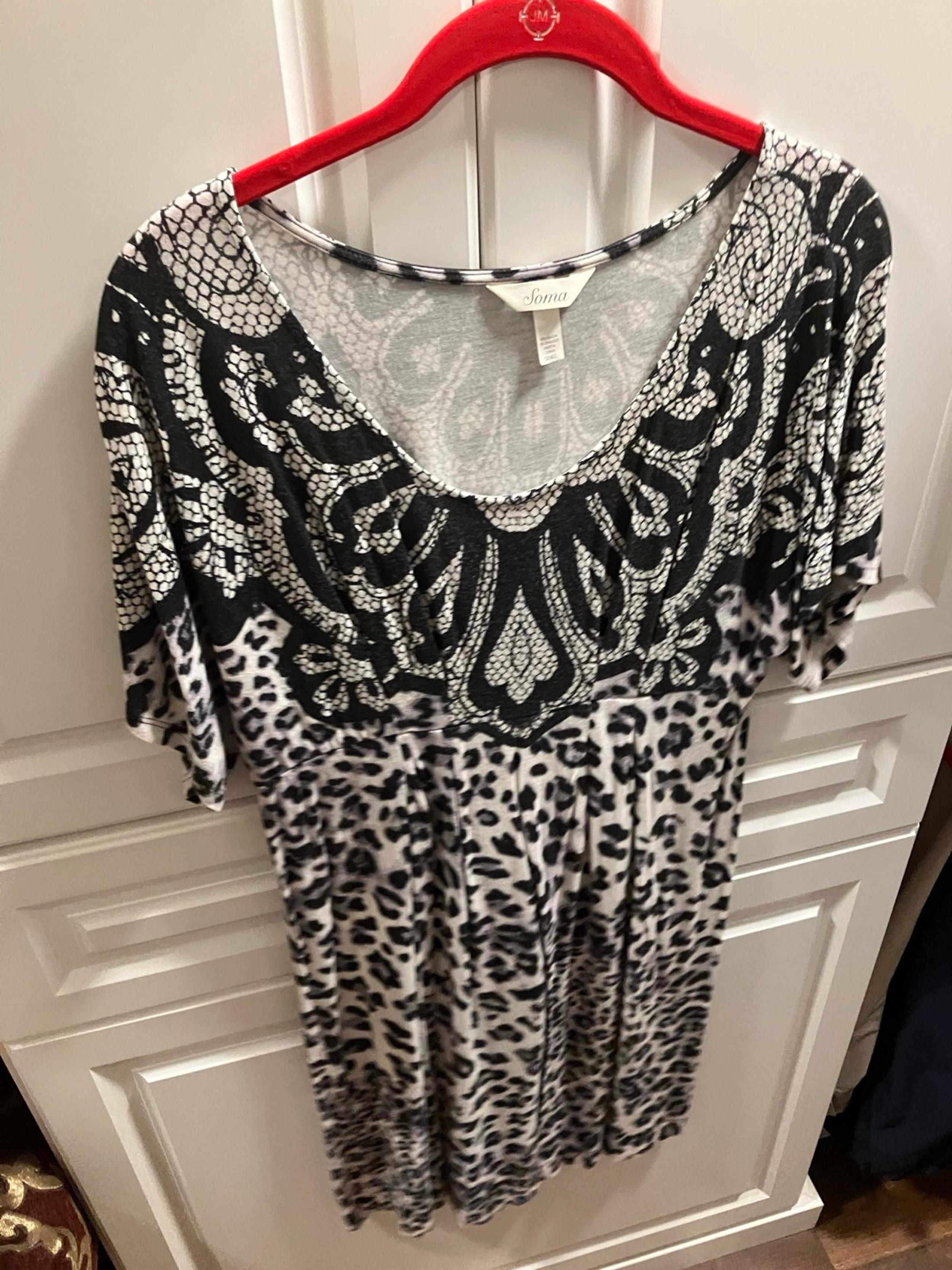 Soma Black & White Dress