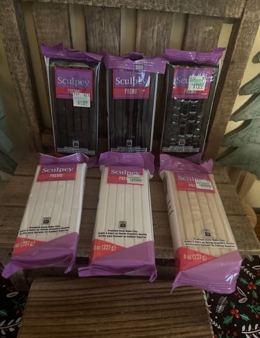 Sculpey Premo Polymer Clay. Fresh 6 Piece Mega Deal48 ounces!