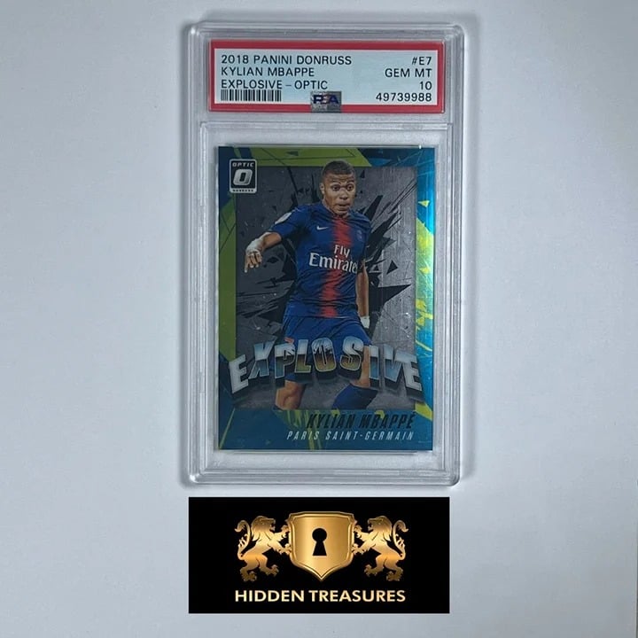 Kylian Mbappe 2018 Panini Donruss Optic Explosive #E7 PSA 10 (GEM MT) Soccer Car