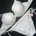 NWT Victoria's Secret twist 40C BIKINI XL high-waist+side Tie bottom Lot WHITE
