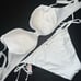 NWT Victoria's Secret twist 40C BIKINI XL high-waist+side Tie bottom Lot WHITE