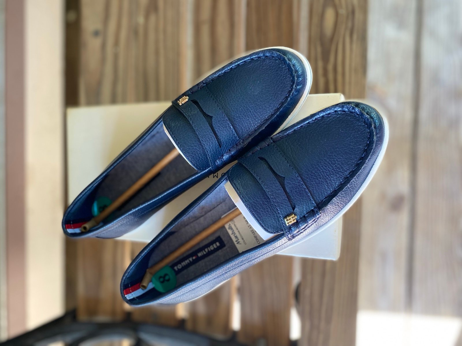 Brand new navy blue Tommy Hilfiger flats