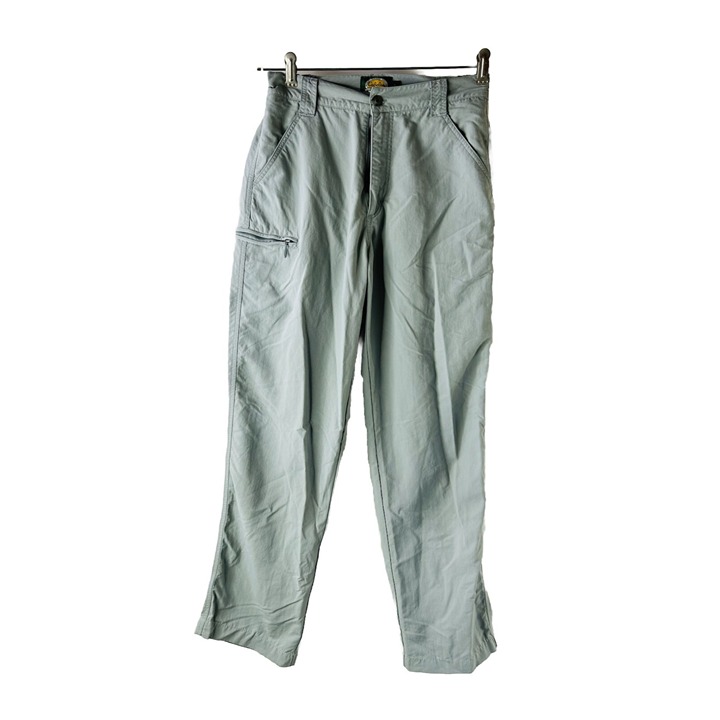 Vintage 1990s Womens 4 Baggy Nylon Hiking Trail Cargo Pants Gray