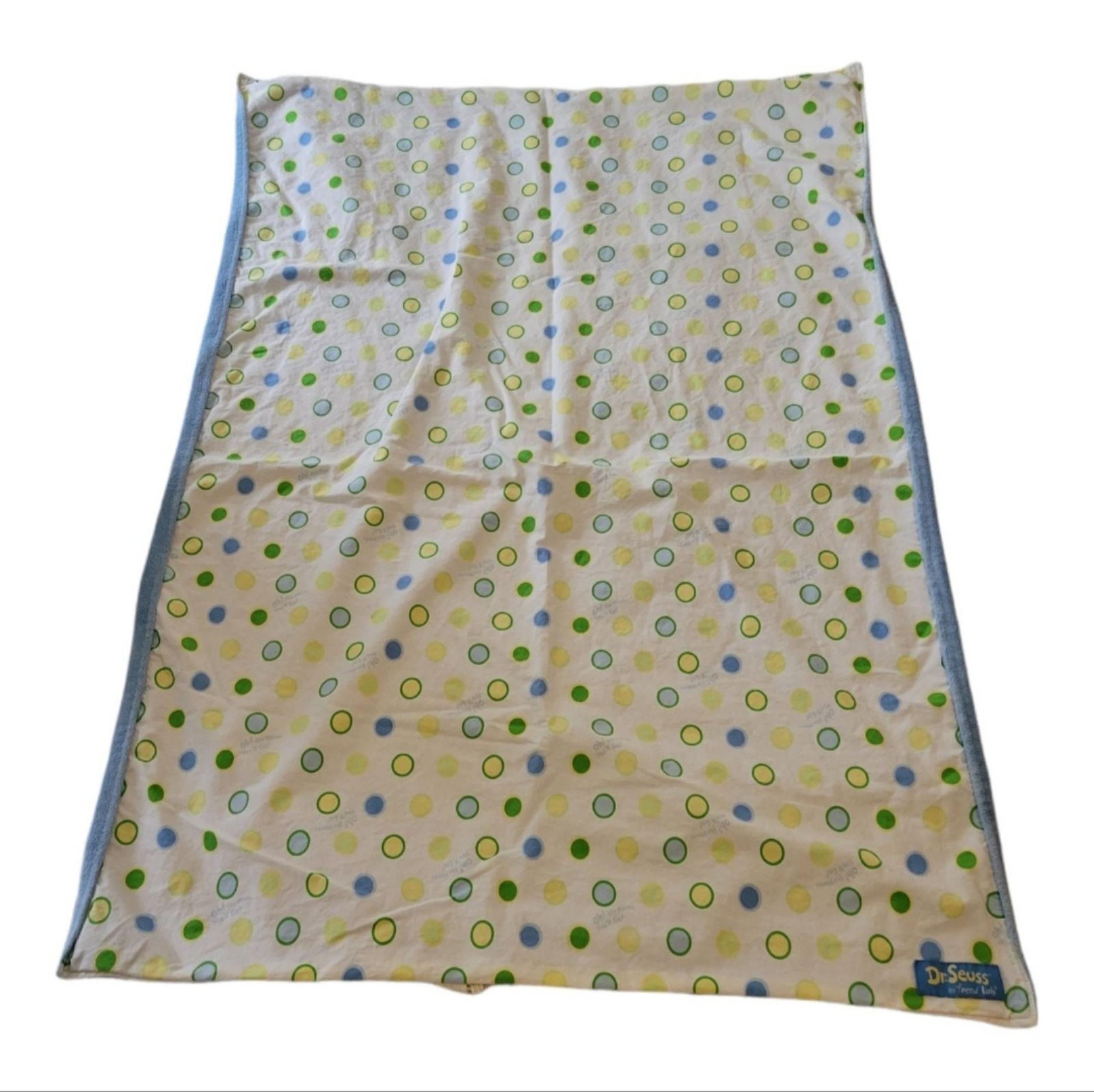 Dr Seuss Blue Baby Blanket "Oh The Places You'll Go"