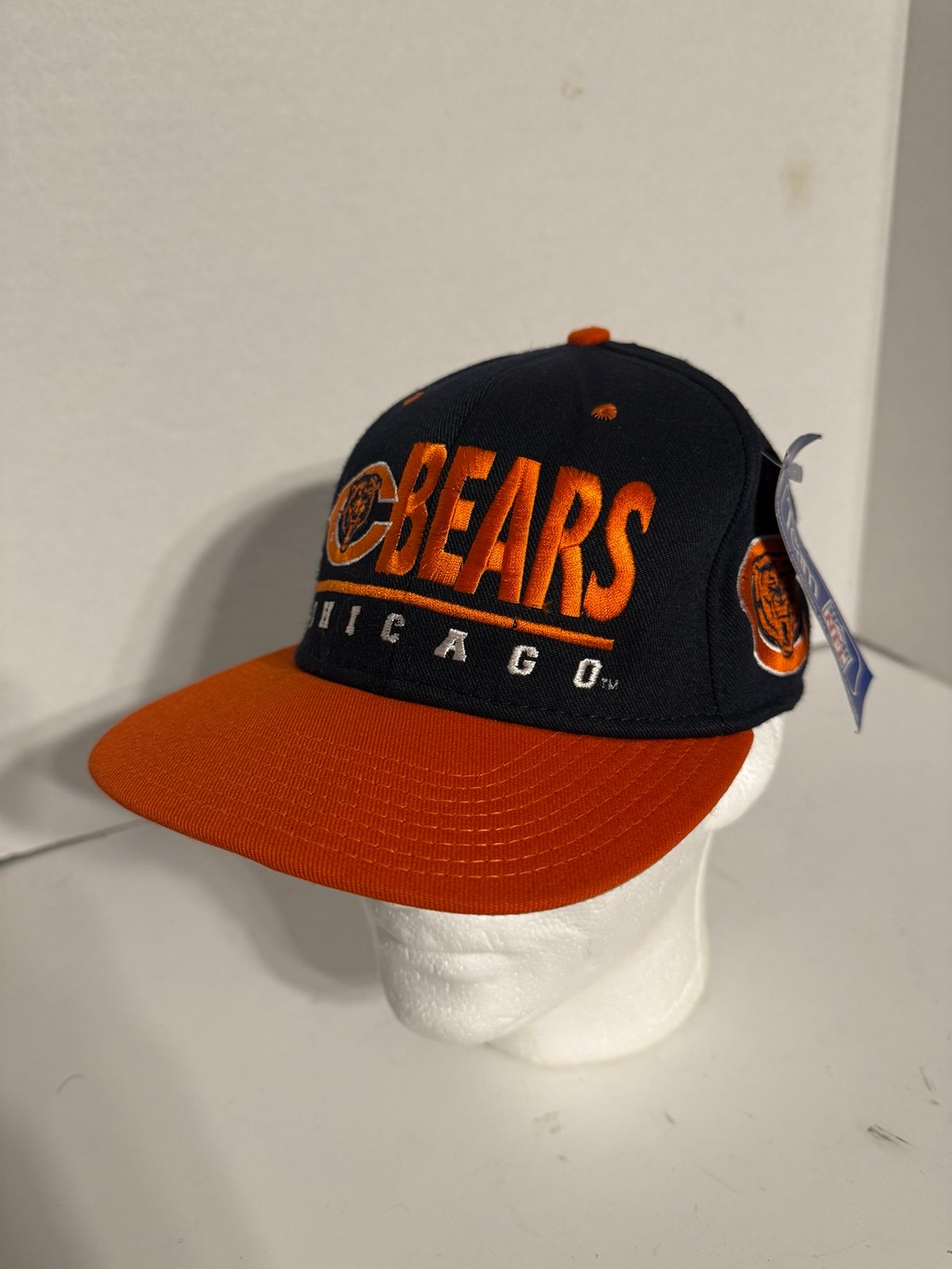 Vintage Chicago Bears Player Clutch Fitted Hat Large Made In USA NWT
