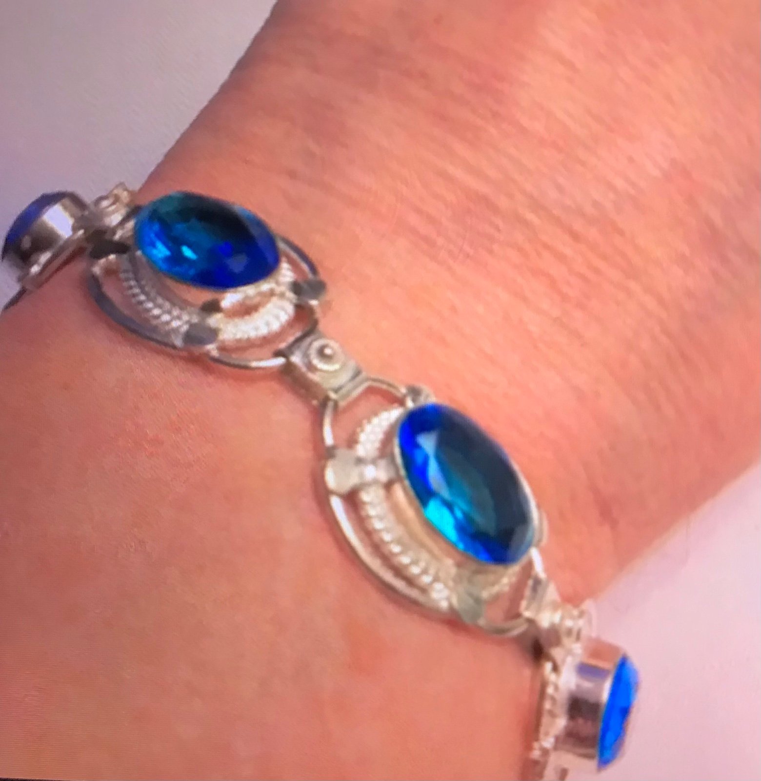 London Blue Topaz 925 Sterling Silver Bracelet