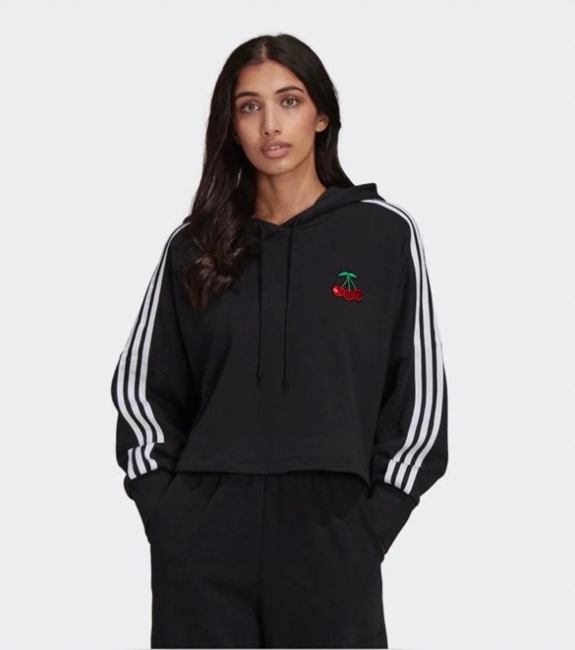 ADIDAS ORIGINALS CROPPED CHERRY HOODIE