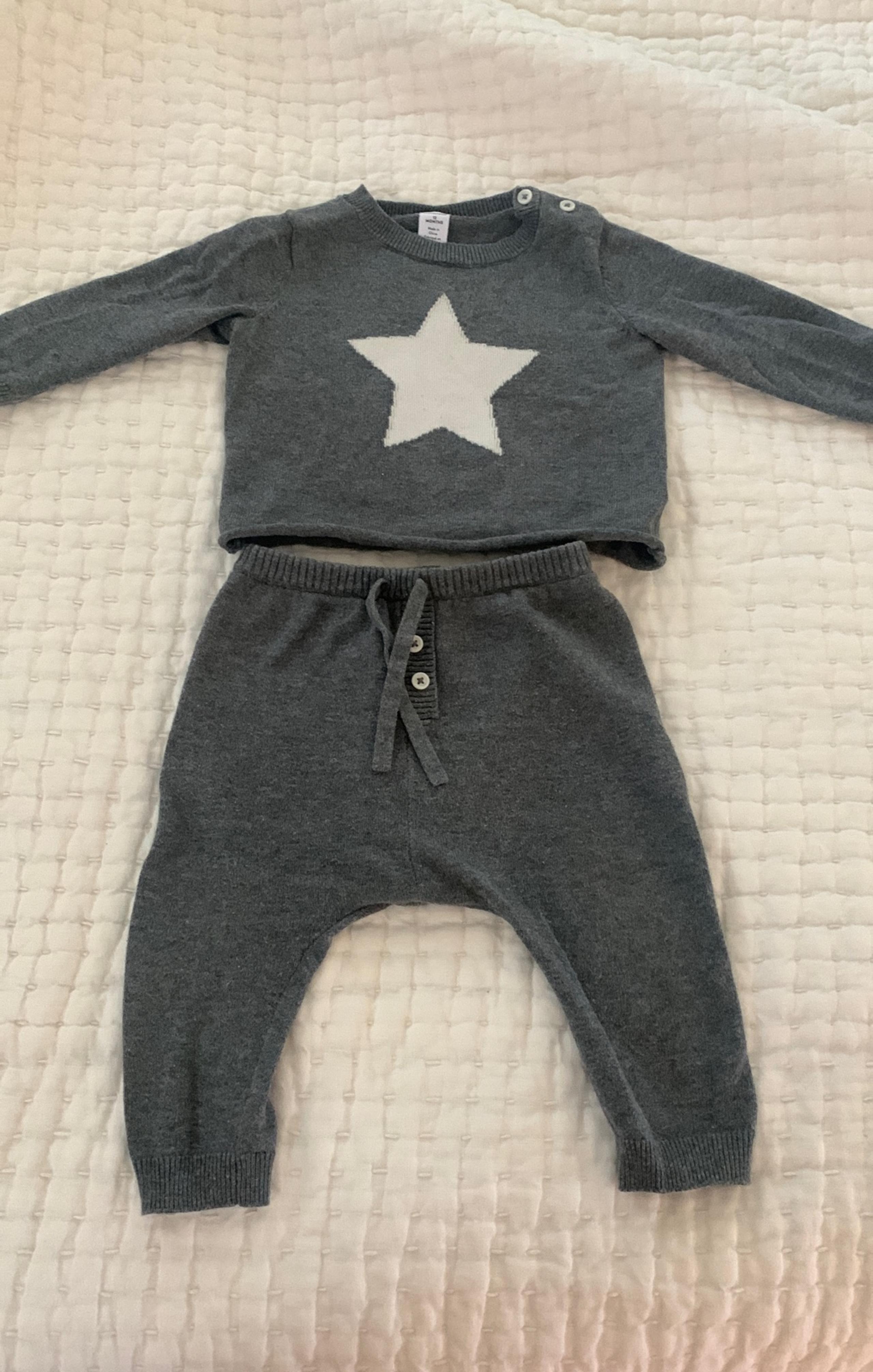 Baby boy 2 piece sweater knit outfit