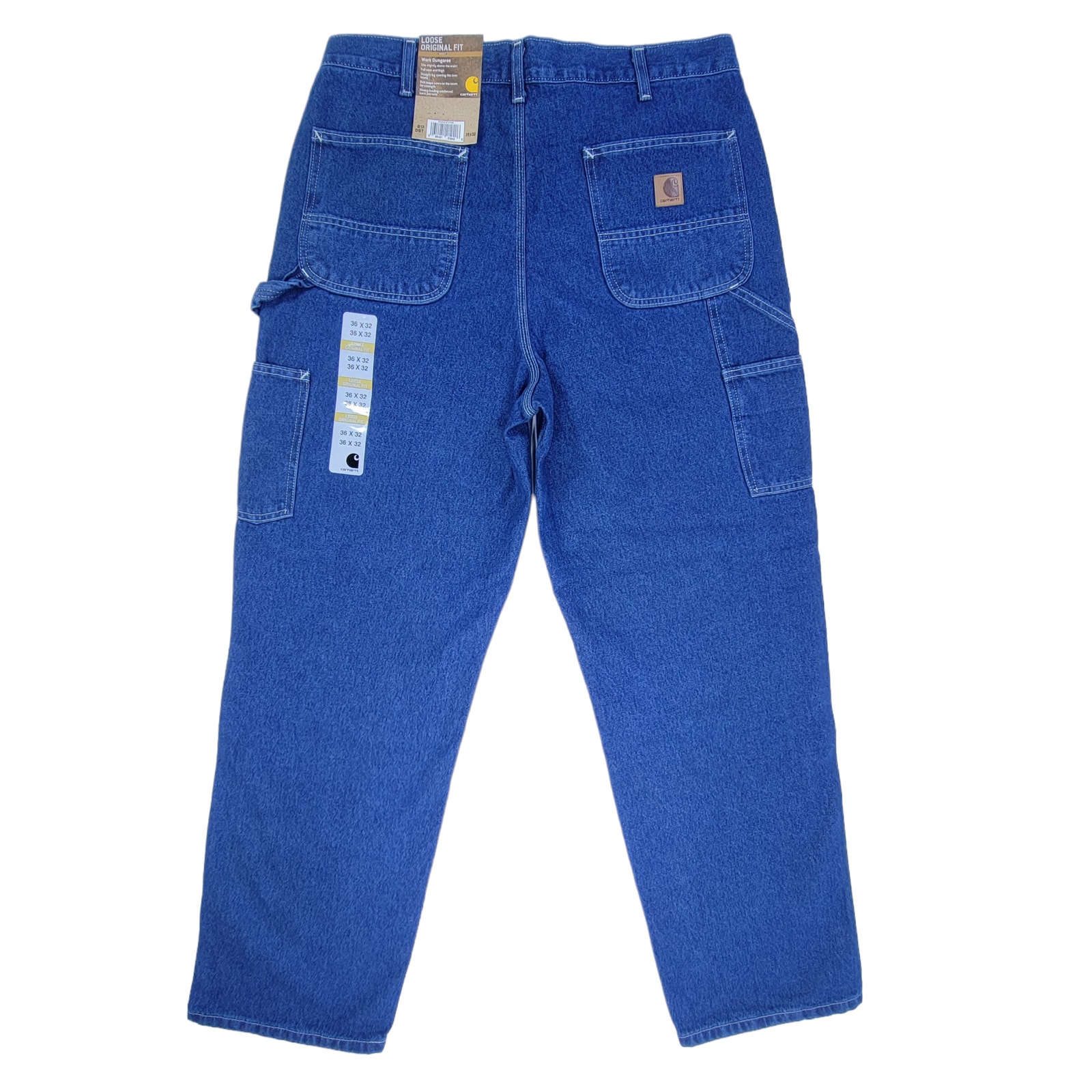 New Carhartt Dungaree/Carpenter Loose Fit Denim Jeans - Size 36x32