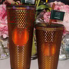 BNWT Sold Out Starbucks 50th Anniversary Studded Gold Bundle