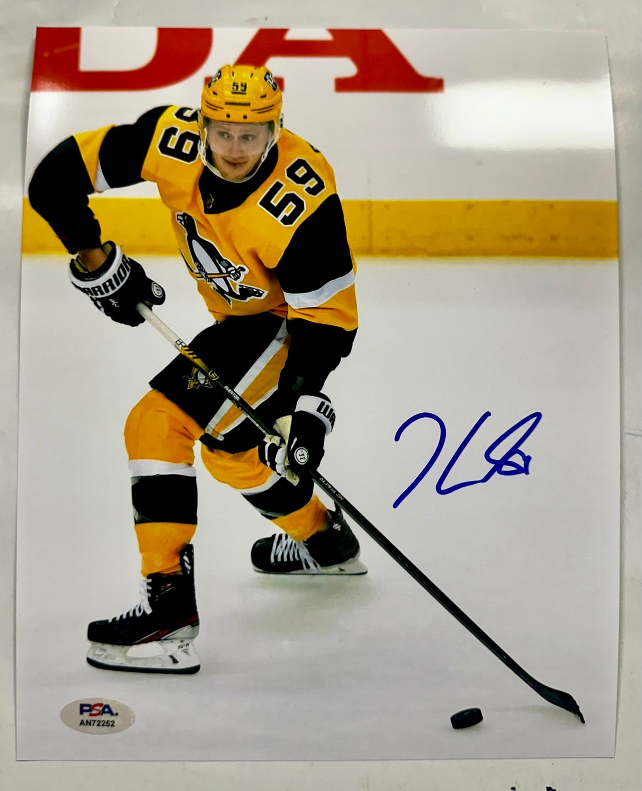 Jake Guentzel Signed Pittsburgh Penguins 8X10 Photo With PSA/DNA COA