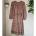 Joie Peoria Midi Silk Dress in Tan Floral Print Boho Cottagecore NWT Size Small