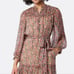 Joie Peoria Midi Silk Dress in Tan Floral Print Boho Cottagecore NWT Size Small