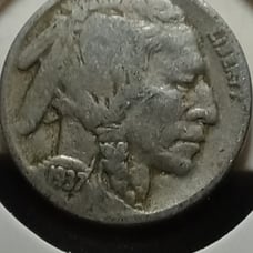 1937 D 5c buffalo nickle