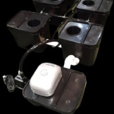 4-Plant RDWC Fallponic System With External 5.3-Gal Main reservoir for Growtents
