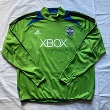 Men’s Green Adidas Seattle Sounders XBox Formotion Long Sleeve Goalie Jersey 2XL