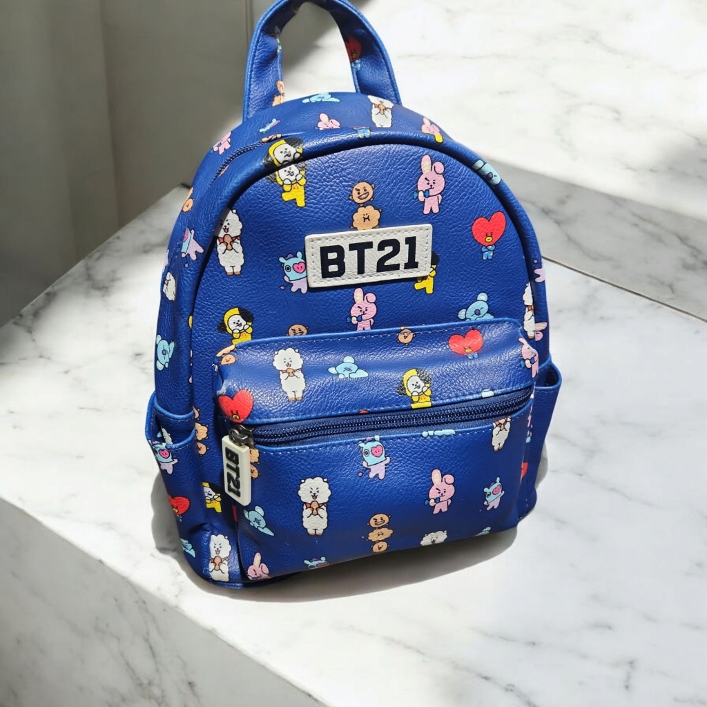 BT21 Backpack Small Mini Bag Blue