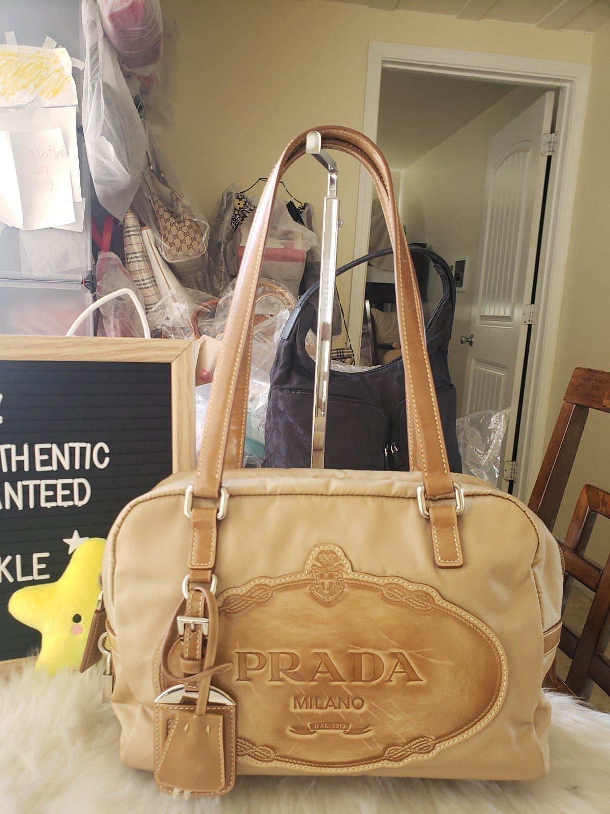 Vintage Prada Tessuto Nylon Jaguar Logo handBag -USED(PRE-LOVED)