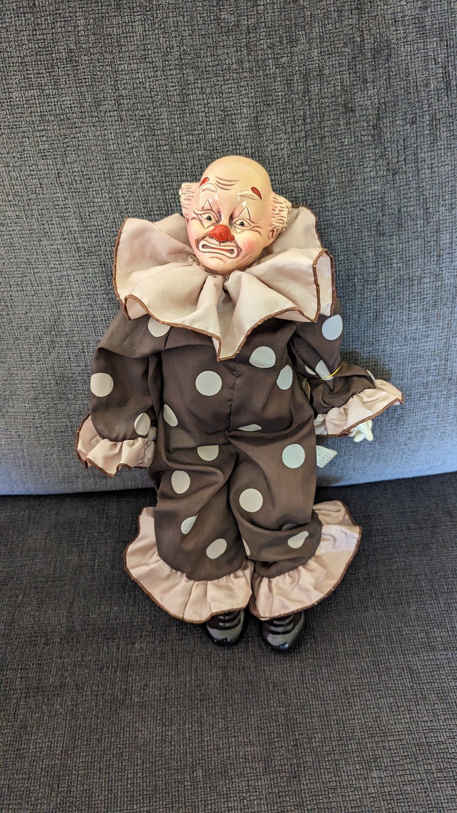 BRINN'S COLLECTIBLE CLOWN WITH TAGS VINYL HEAD ARMS AND LEGS