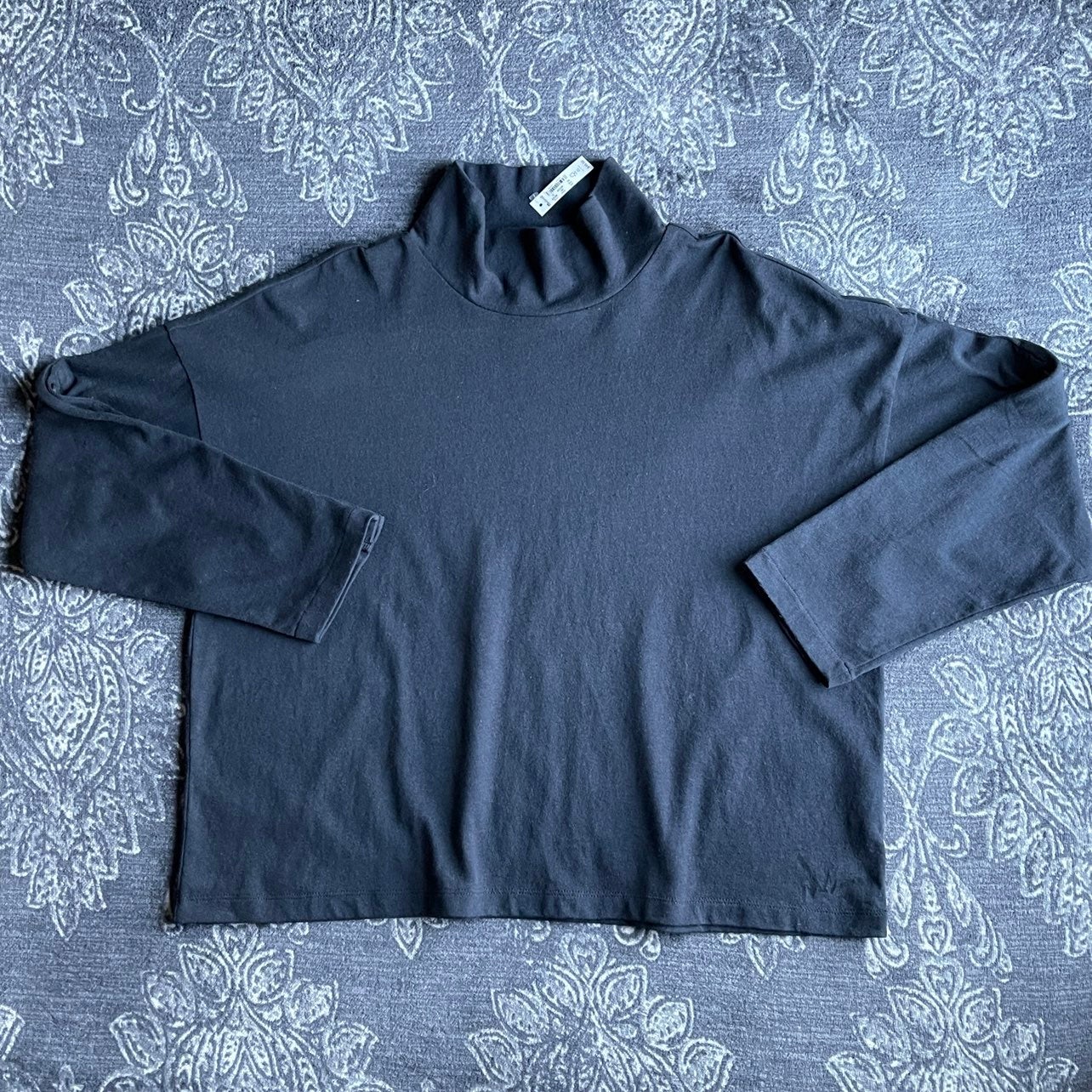 Madewell Button-Sleeve Turtleneck Top XL