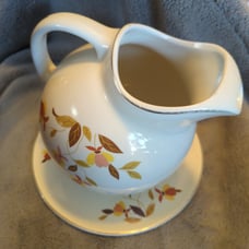 Vintage Hall Superior Jewel Tilted Pitcher Autumn Leaf Design