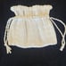 Vintage 60’s White Woven pouch Wristlet Handbag. Drawstring. Retro. Bohemian.