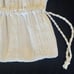 Vintage 60’s White Woven pouch Wristlet Handbag. Drawstring. Retro. Bohemian.