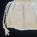 Vintage 60’s White Woven pouch Wristlet Handbag. Drawstring. Retro. Bohemian.