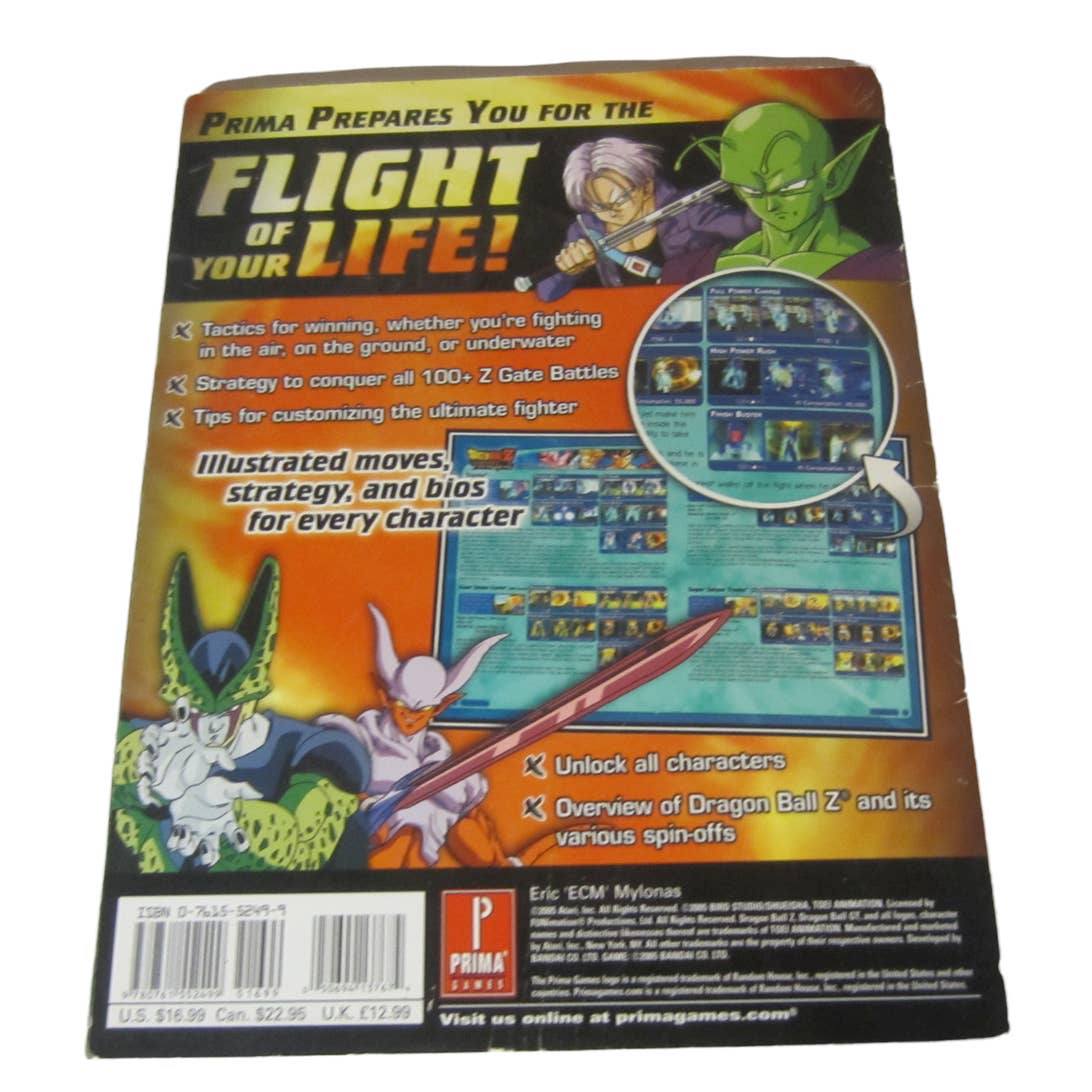 Dragon Ball Z Budokai Tenkaichi Prima Official shops Game Guide Paperback