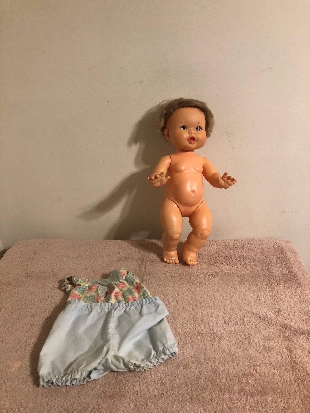 Vintage 1973 Ideal Rub a Dub Baby Doll 16” Hard Plastic