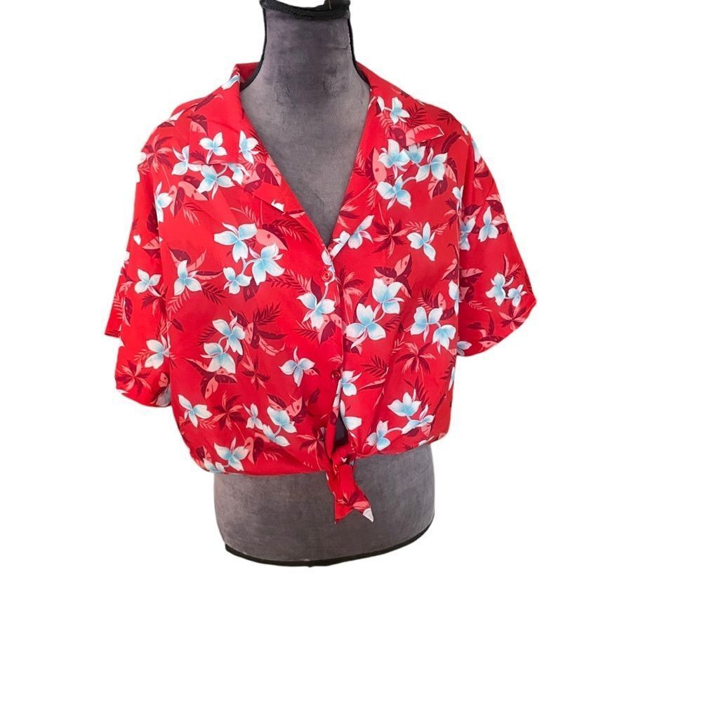 Hilo Hattie Vintage Hawaiian Wrap Top Size XL