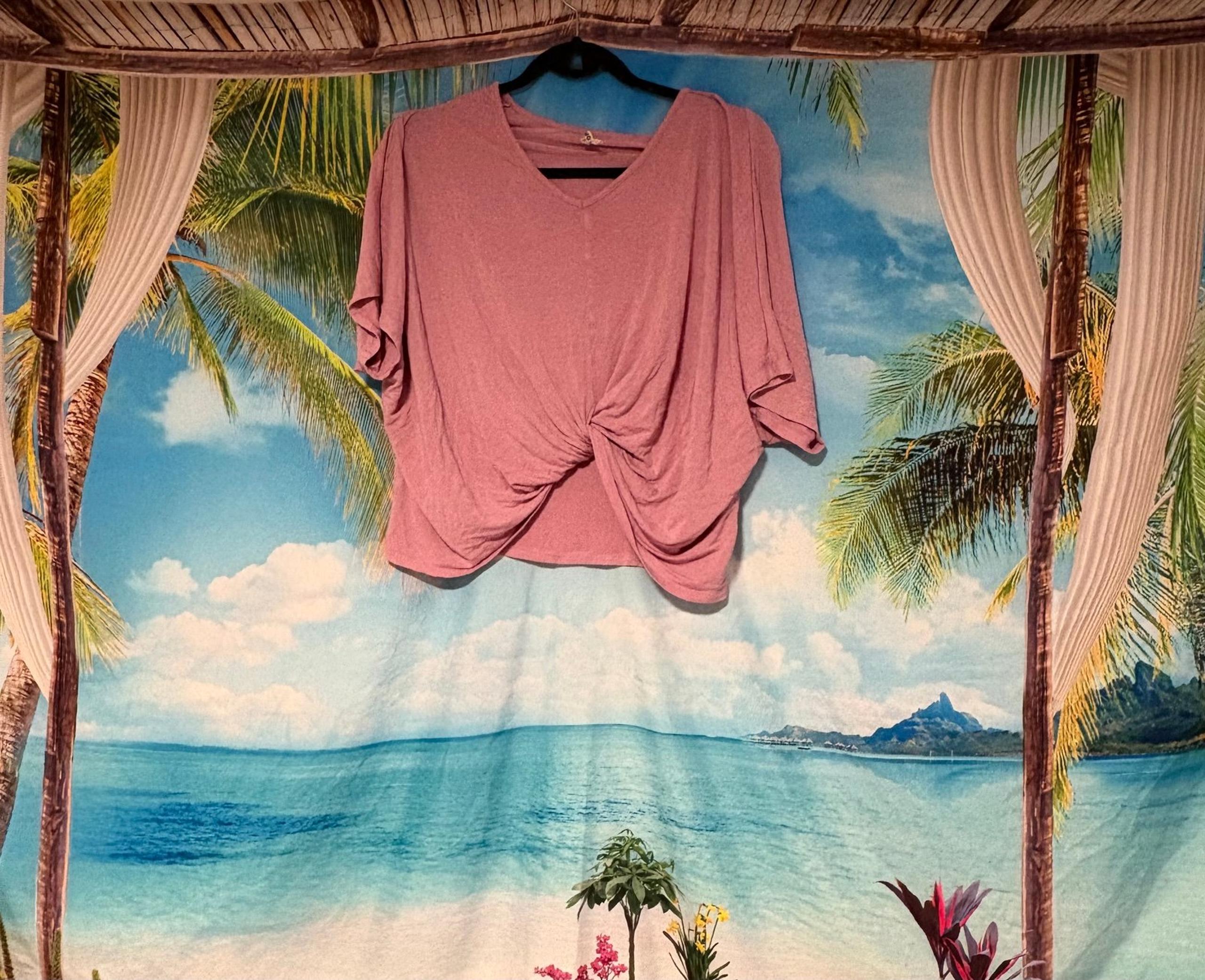 Smoke & Mirrors Mauve Dolman
Sleeve Twisted Front Top - Size M