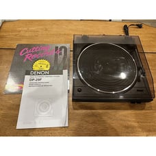 Denon DP-29F Belt-Drive Analog Turntable with Phono Equalizer w/ Manual & Record
