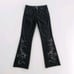 Vintage Cache Y2K Floral Beaded Boot Cut Black Jeans Women's Size 6 EUC