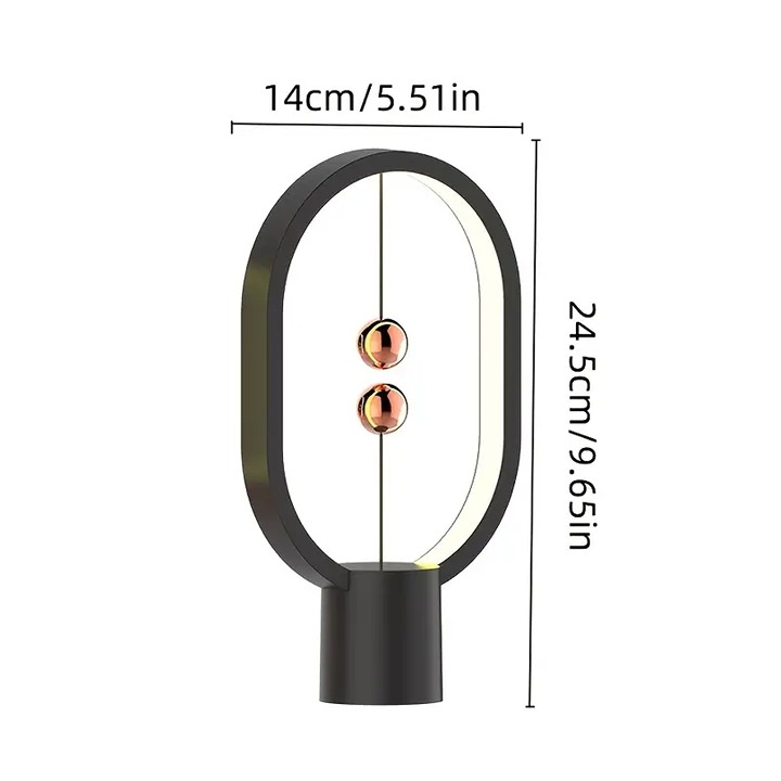 1pc Mini LED Desk Lamp, Oval Magnetic Skylight Night Light, Modern LED Desk Lamp