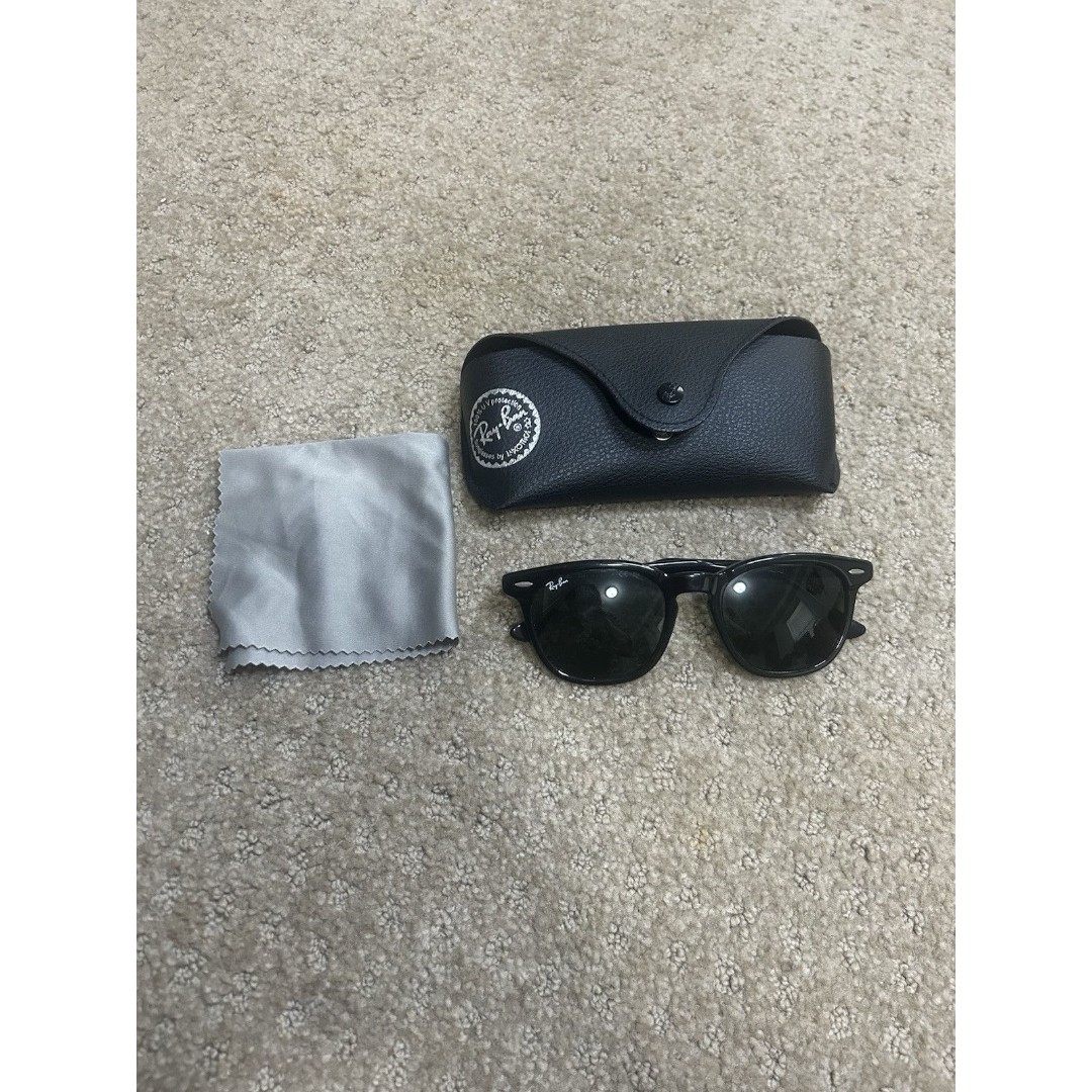 Ray-Ban Square Sunglasses Unisex Hawkeye-Polished Black With Case & Cloth