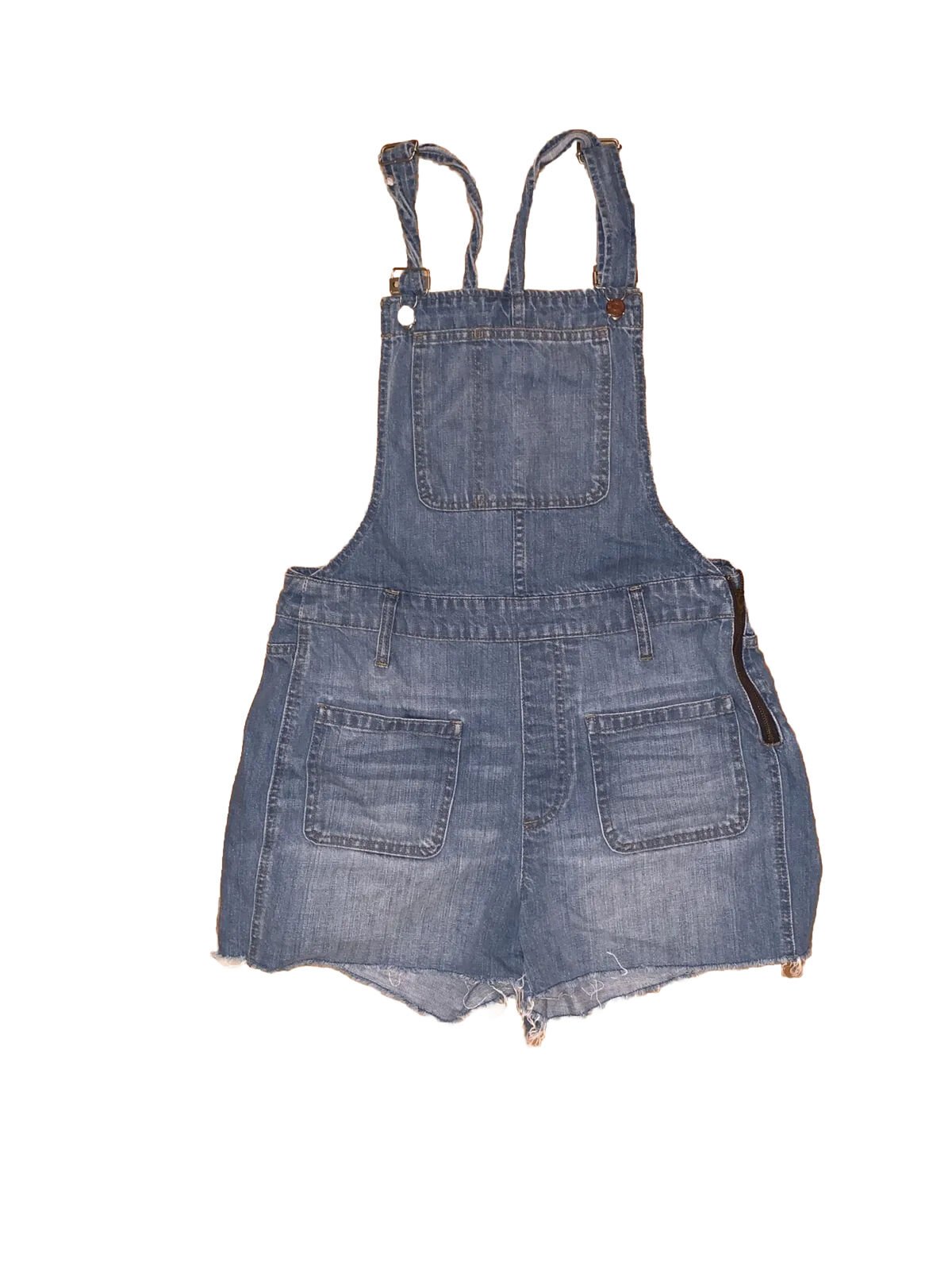 Madewell Adirondack Short Overalls in Dawkins Wash Womens SZ Large