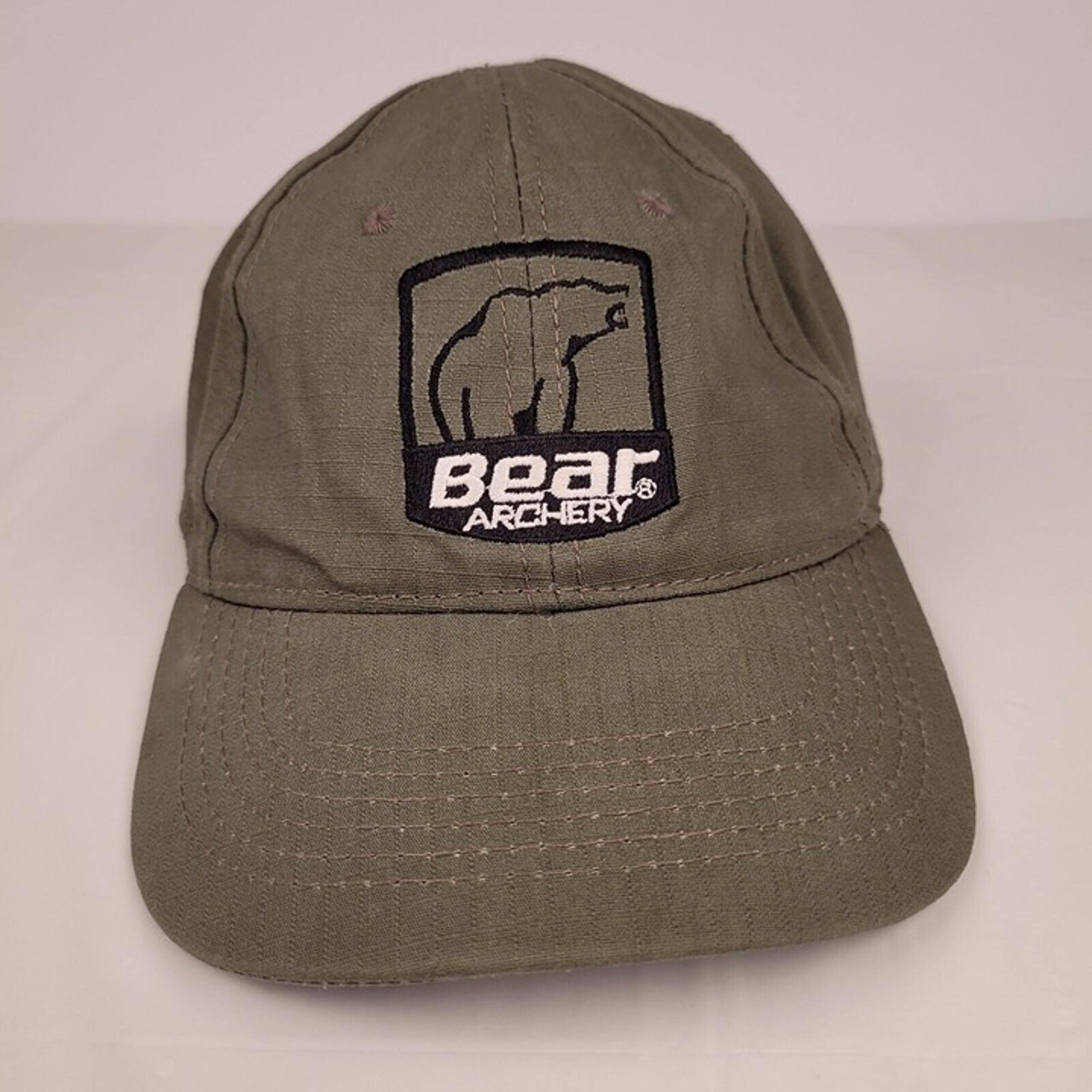 Bear Archery Hat Cap Mens Olive Green Hunting Outdoors Back Strap One Size