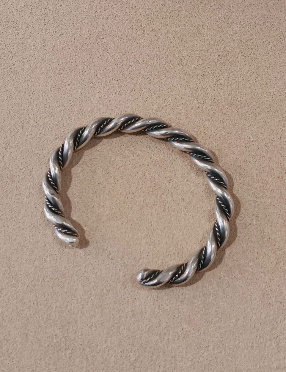 Twisted Sterling Silver Cuff Bracelet Solid 29g