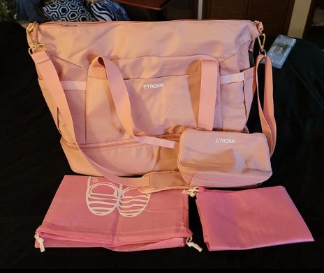 New Gym Bag for Women, Travel Duffel Bag with USB Charging Port.