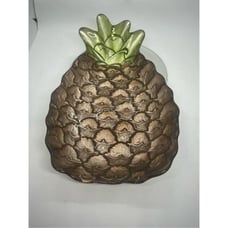 AKCAM TURKISH GLASS PINEAPPLE SERVING DISH 10’5 X 6.75” Made In Turkey