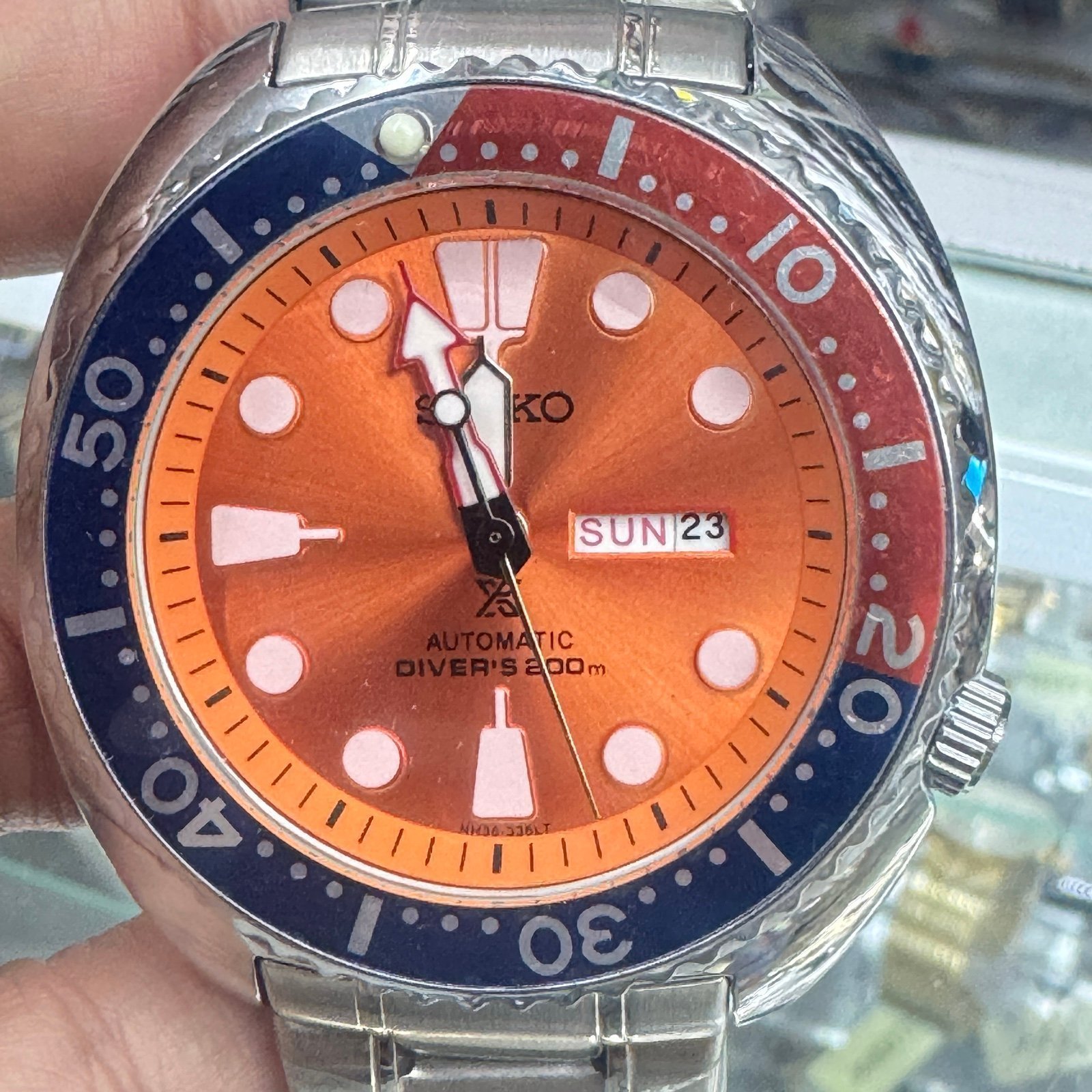 Watch Large 42mm Diameter STAINLESS Steel, New Battery Movement , New No Box , T