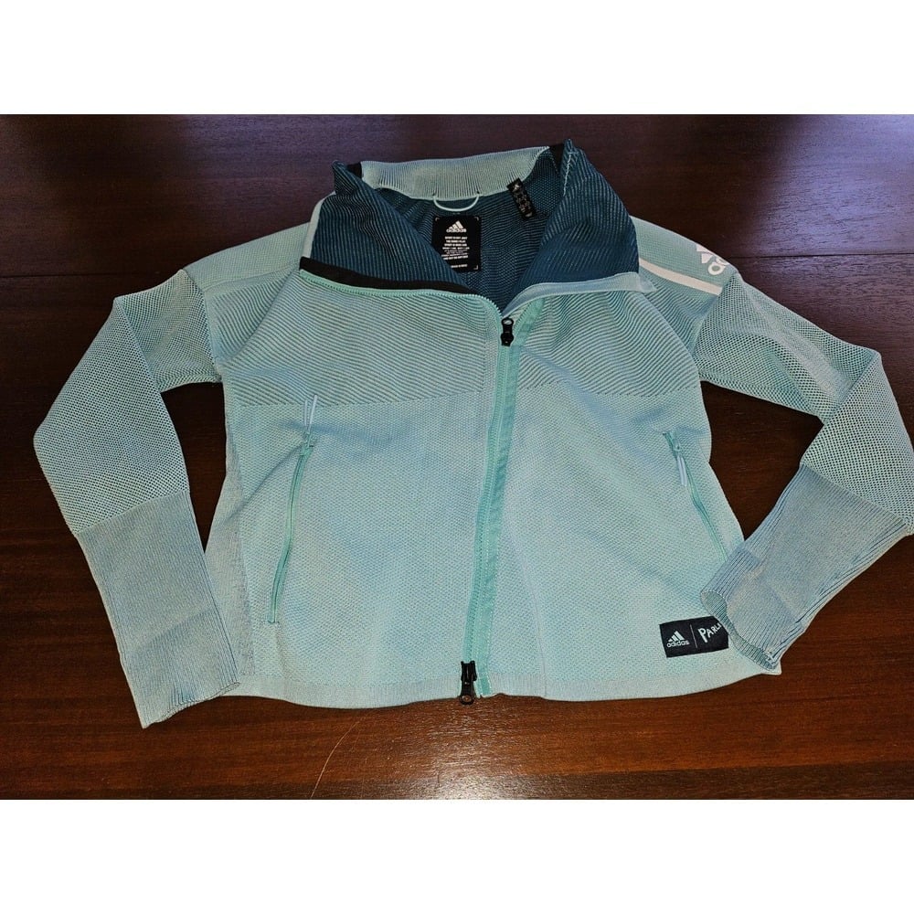 Adidas Z.N.E Heartracer Parley Jacket Size Small Teal
