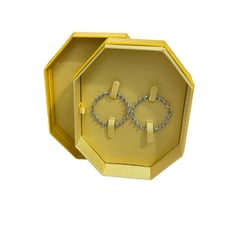 Swarovski Millenia Hoop Earrings, Triangle Zirconia White New