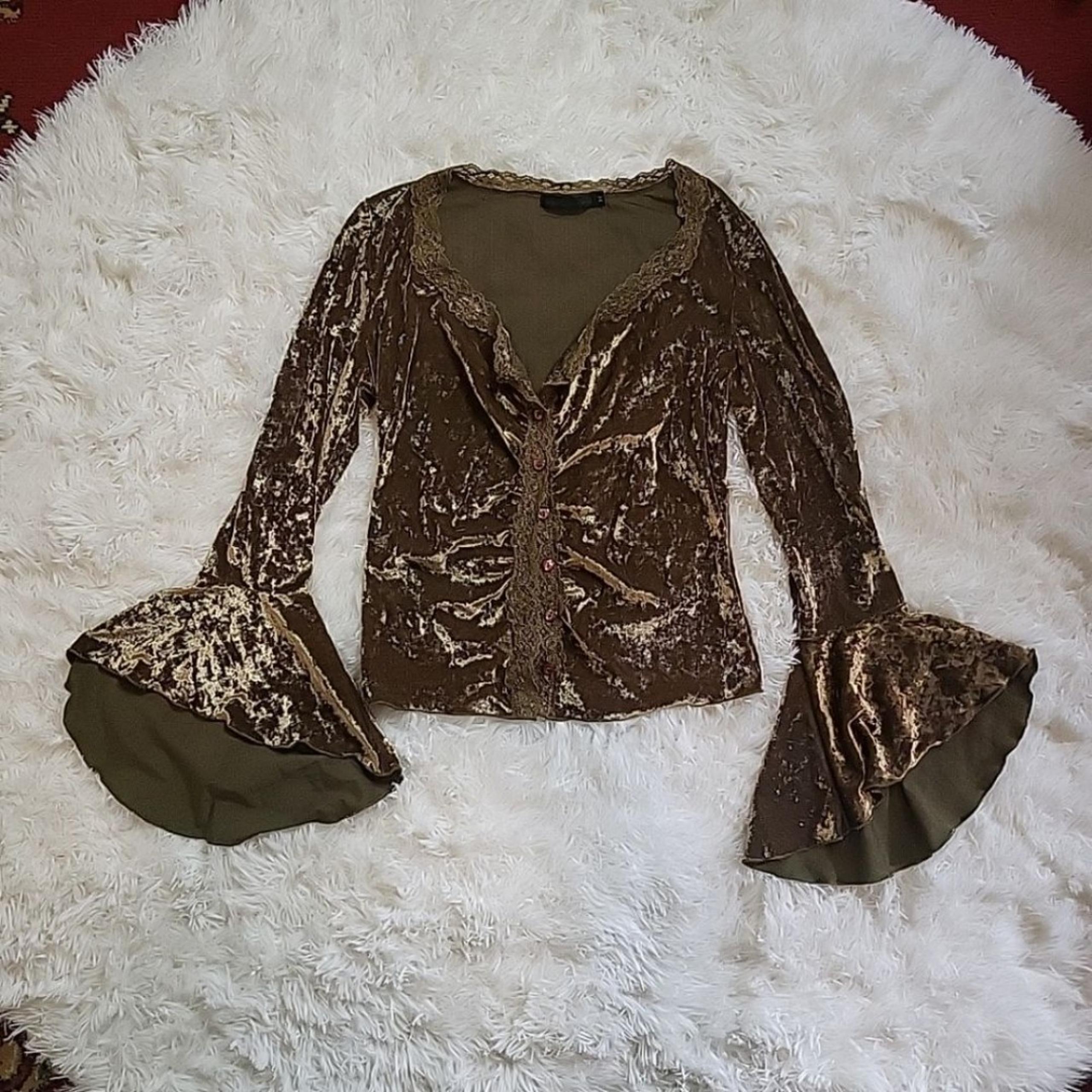 Guess Collection Y2K Fairycore Whimsygoth Romantic Cardigan Blouse Top - M