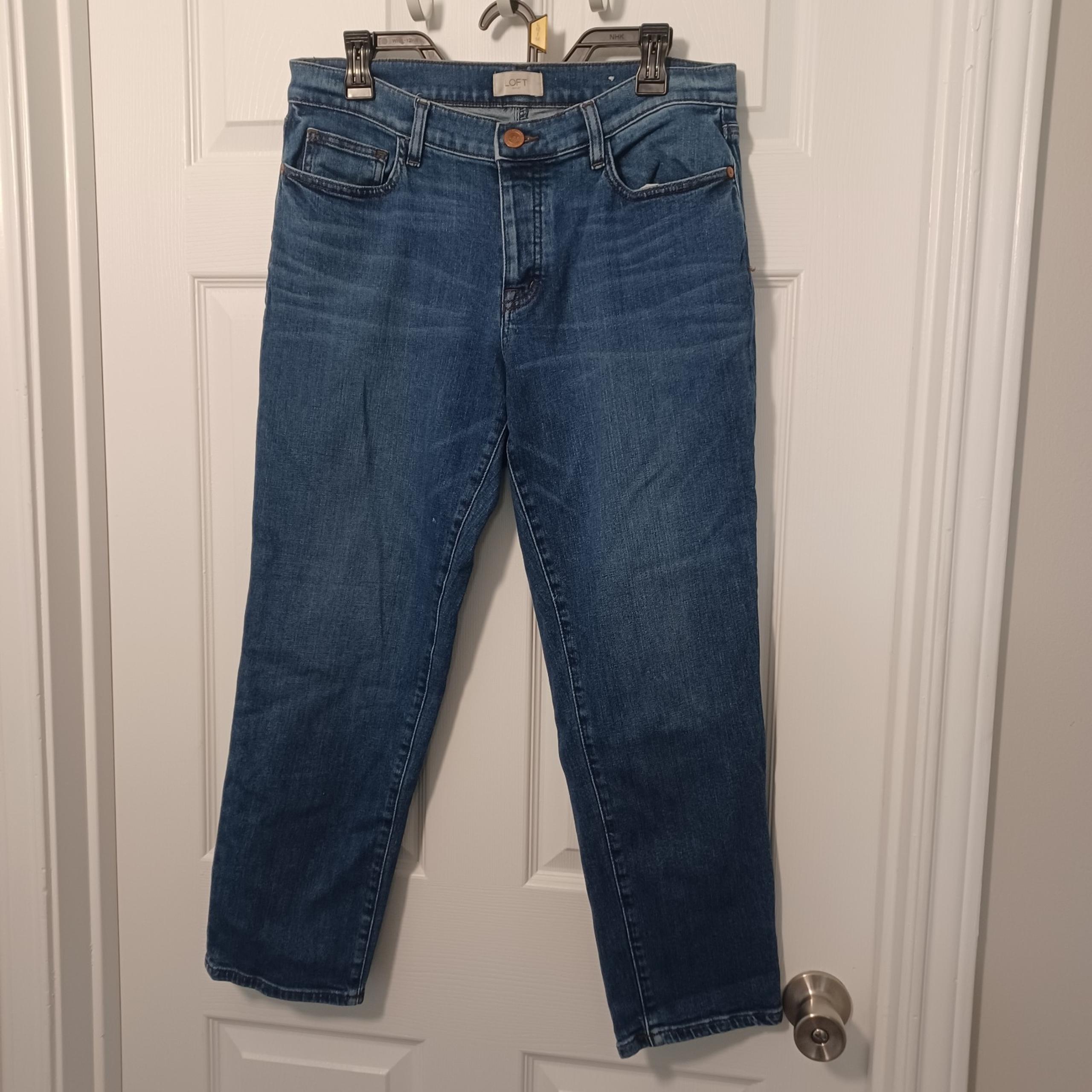 LOFT Outlet Button Fly boyfriend Cropped jeans sz 8