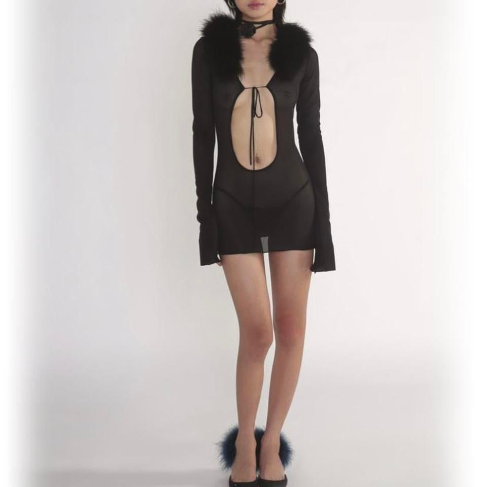 Fanci Club forbidden crush black mini dress