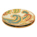 Fitz And Floyd Carissa Paisley Embossed 8 5/8 Salad Luncheon Plates Lot Of 2