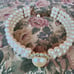 Pearl Crystal Detail 3 Strand 1990s Vintage Choker Necklace