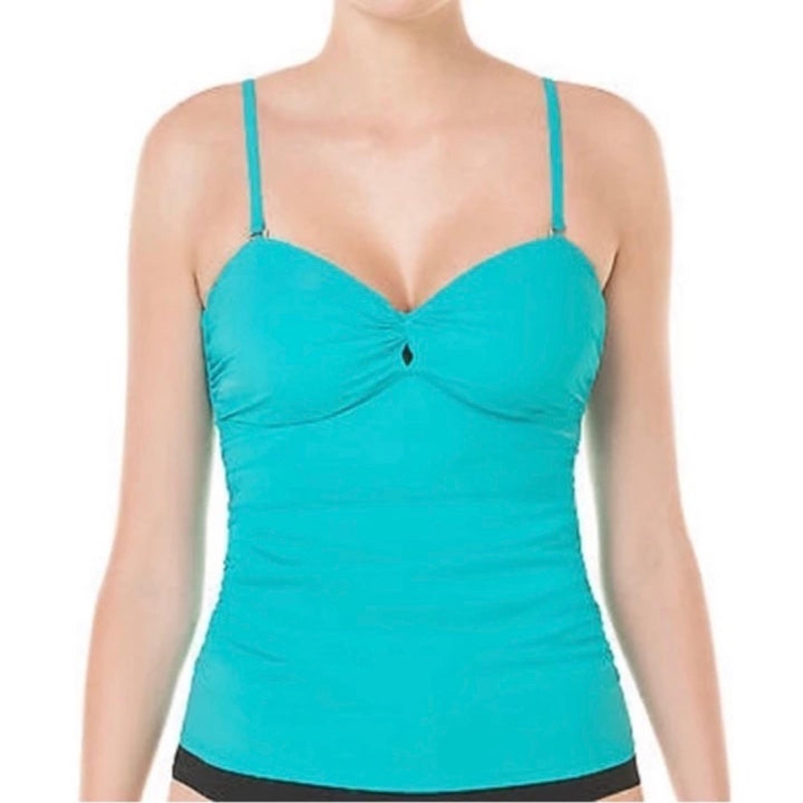 Assets by Sara Blakey NWT twist top Tankini color Aqua size large